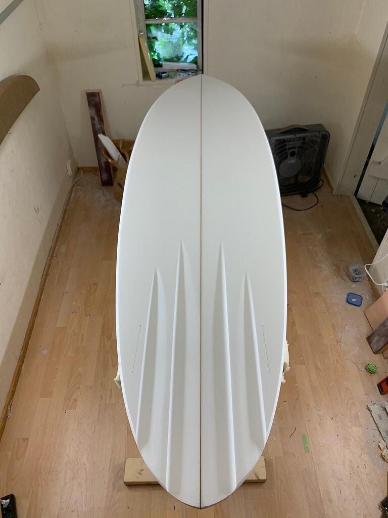 Glass Schedule for a epoxy EPS 6´4´´x 19 5/8 x 2 1/2 channel bottom